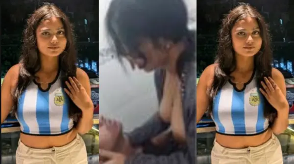 Sexy Bengali College Babe Riding in Restaurant