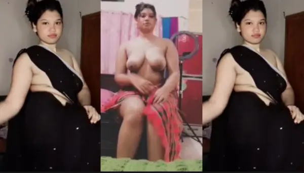 Sexy Bengali Tiktoker Press Boobs Dancing Fingering